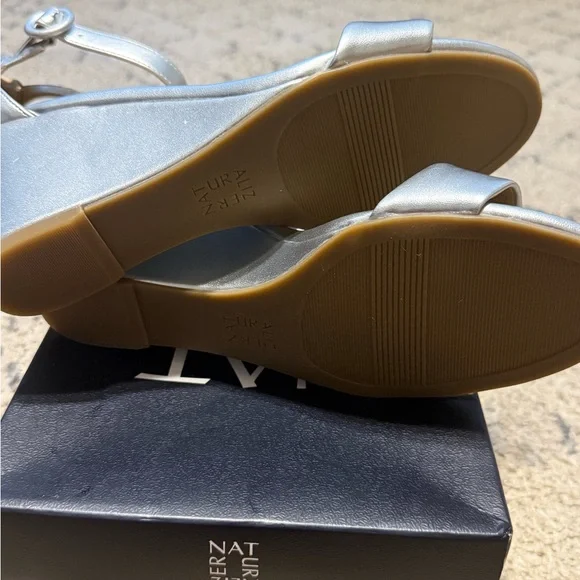 Silver Wedge Sandals - Picture 4 of 4